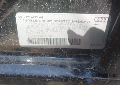 2013 Audi A4 2.0T Premium из США, поврежденный, VIN WAUAFAFL3DN027788